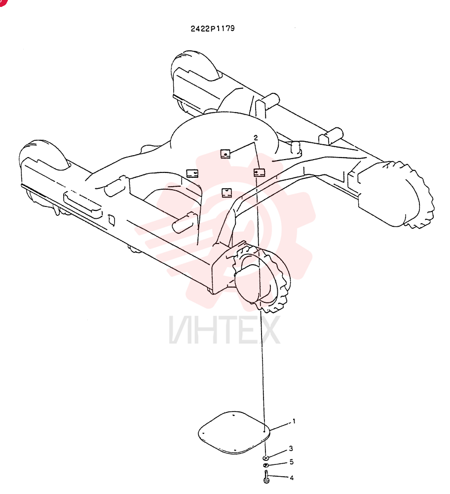 Схема (K905LC) - MARK II EXCAVATOR BTW YP1001 - YP1281. (4/89-12/03) 2422P1179