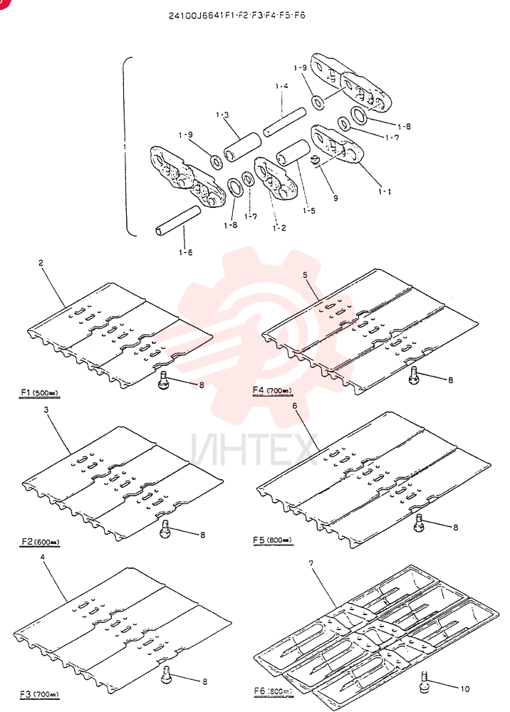 Схема (K905LC) - MARK II EXCAVATOR BTW YP1001 - YP1281. (4/89-12/03) 24100J6641F1