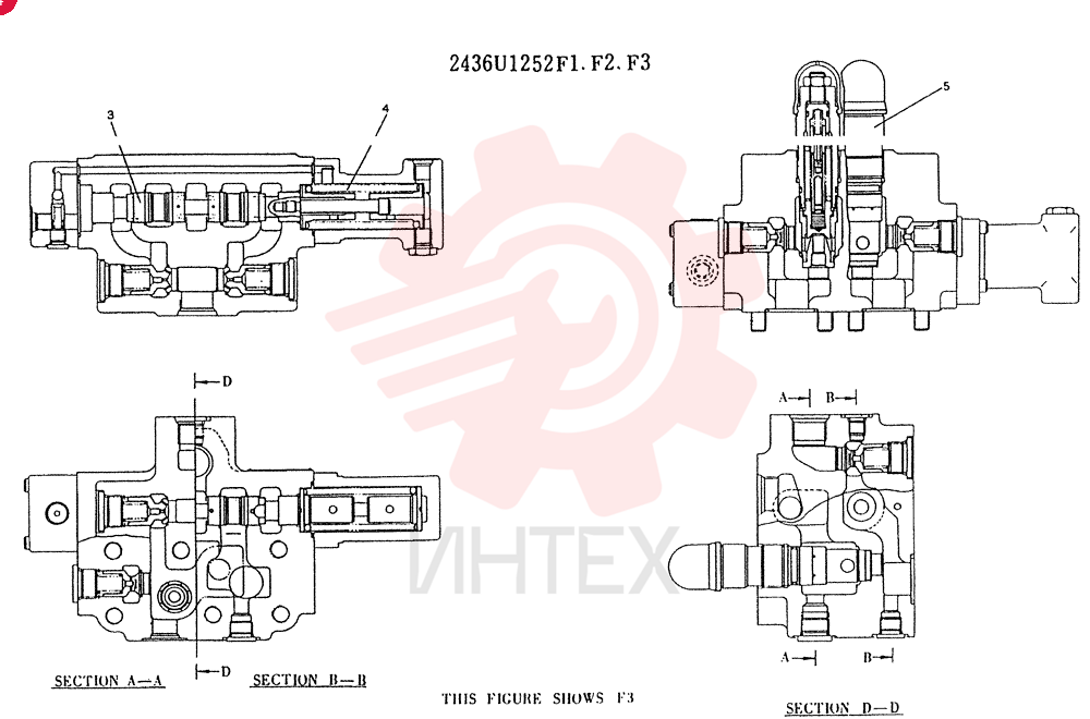 Схема (K905LC) - MARK II EXCAVATOR BTW YP1001 - YP1281. (4/89-12/03) 2436U1252F1 (1)