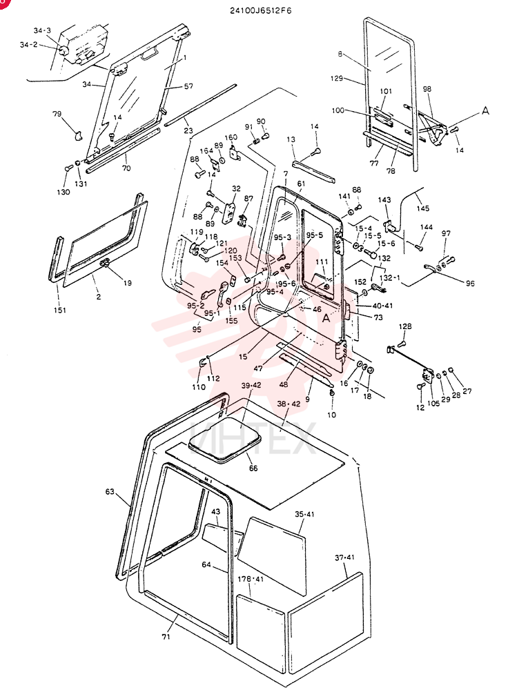 Схема (K905LC) - MARK II EXCAVATOR BTW YP1001 - YP1281. (4/89-12/03) 24100J6512F6 (2)