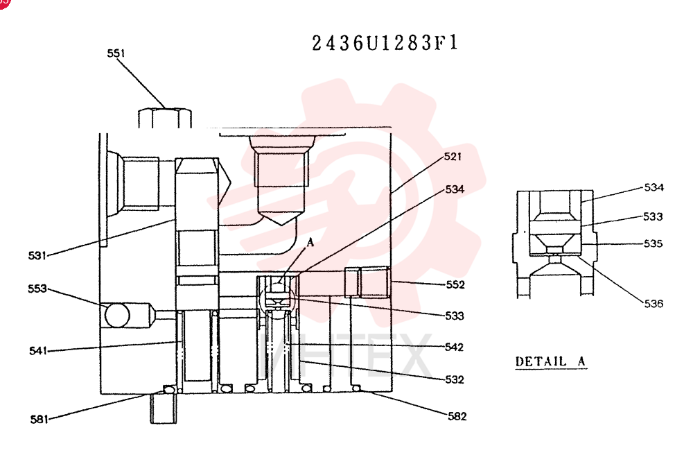 VALVE PRESSURE RELIE 2436U1283F1