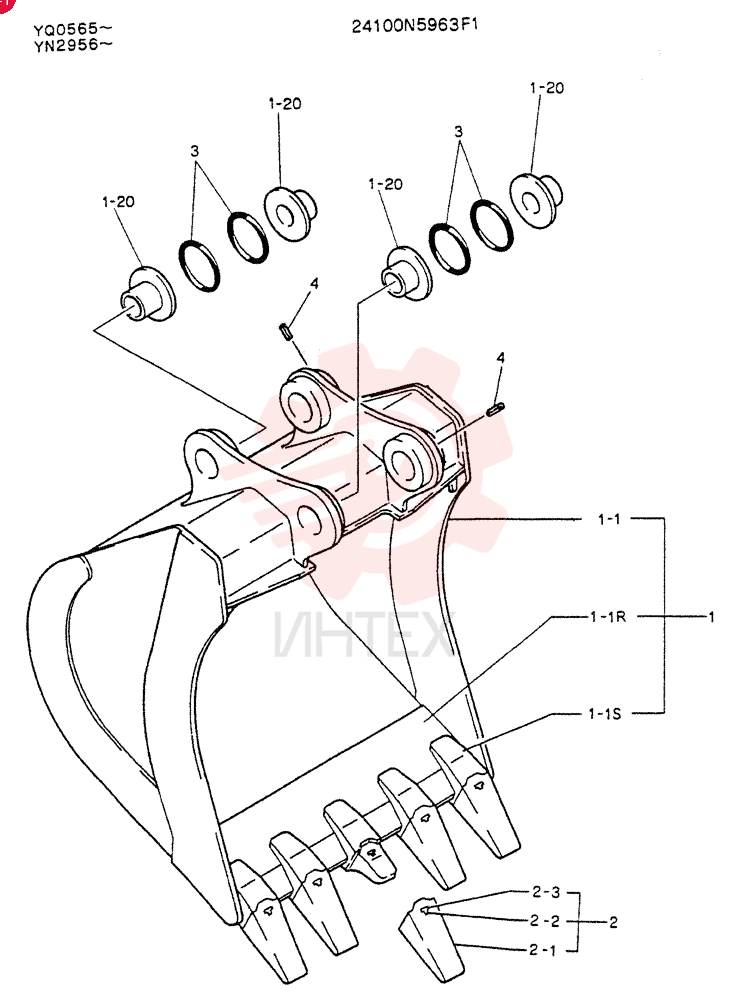 BUCKET ASSY, 0.7H3