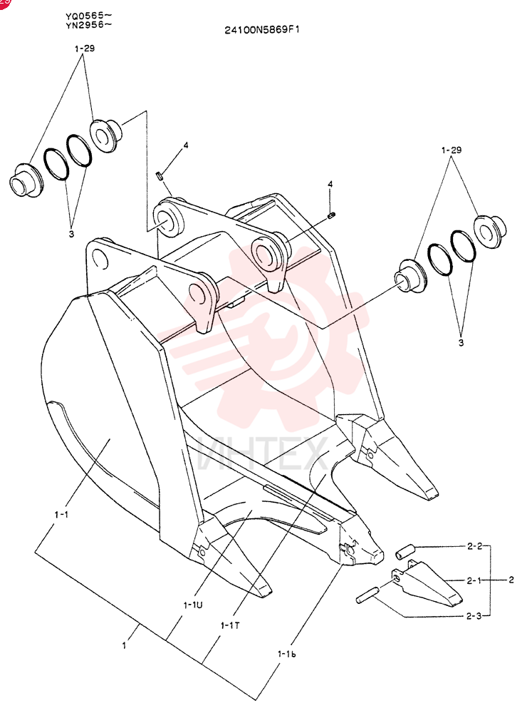 BUCKET ASSY,RIPPER 24100N5869F1