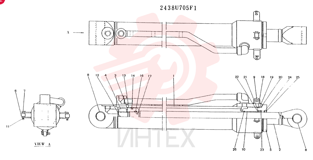 CYLINDER ASSY CONSISTS OF THE FOLLOWING PARTS 2438U705F1