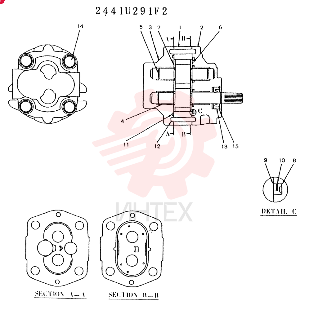 HYDRAULIC PUMP 2441U291F2