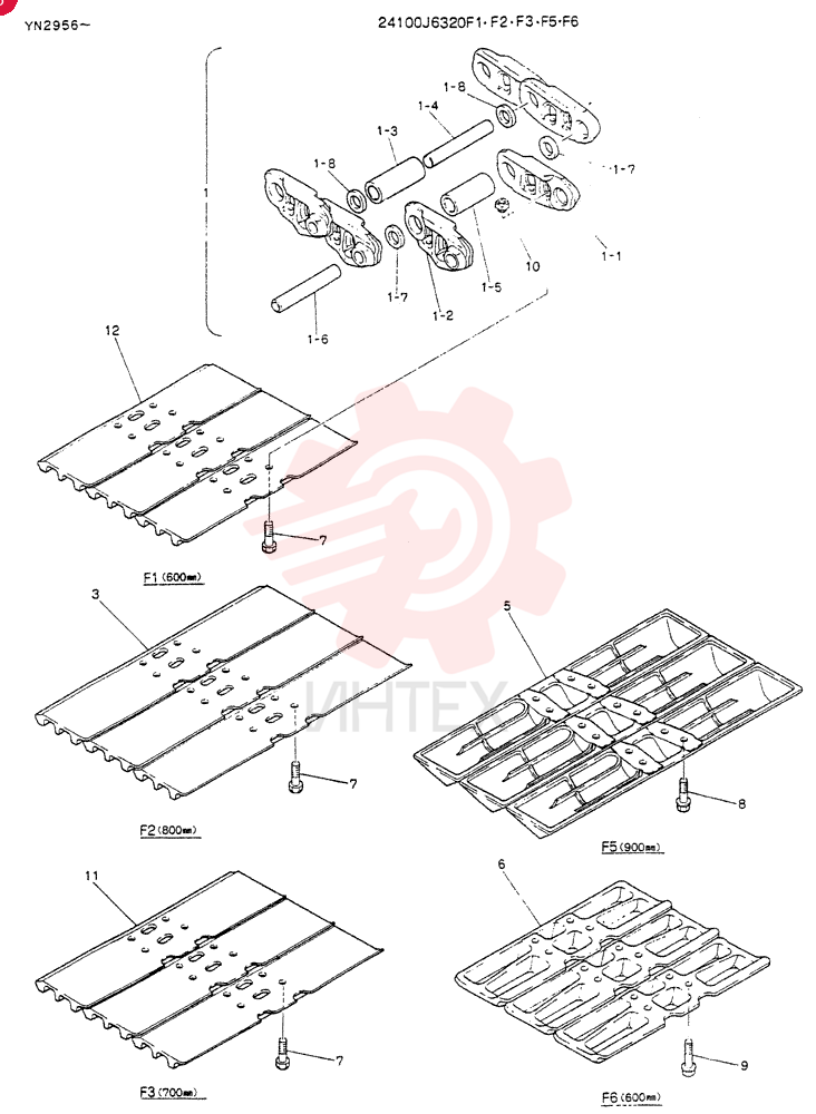 INSTAL,CRAWLER TRACK 24100J6320F1