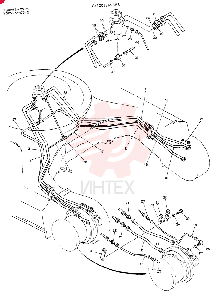 Схема (K907) - MARK II EXCAVATOR ASN YN2956 (GLOBAL) (1/88-12/03) 24100J6673F3