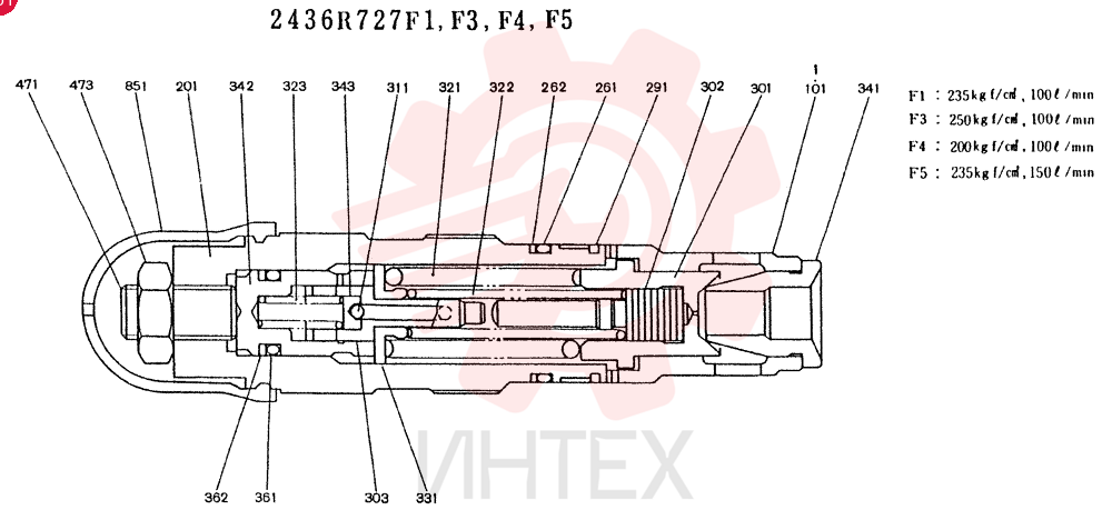 VALVE PRESSURE RELIE 2436R727F1