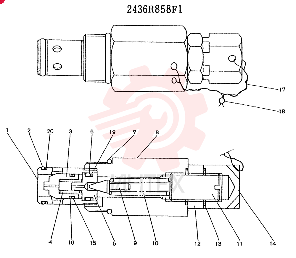 VALVE PRESSURE RELIE 2436R858F1