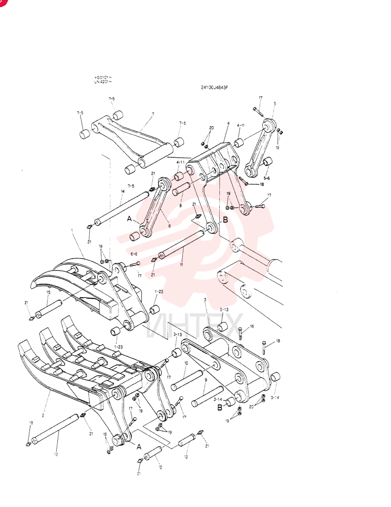 GRAPPLE ASSY,FORK 24100J4843F1