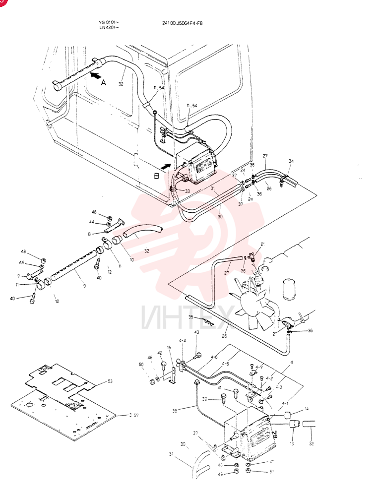 HEATER ASSY, Serial Range: YG0101-YG0196