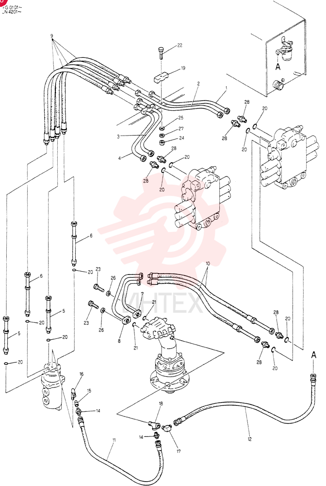 HYDR LINES, UPP 24100X1110F1