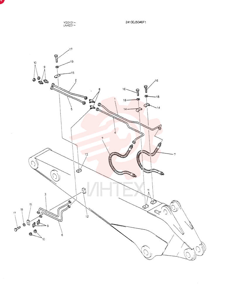 HYDRLINES ASSY,EXTRA 24100J5046F1