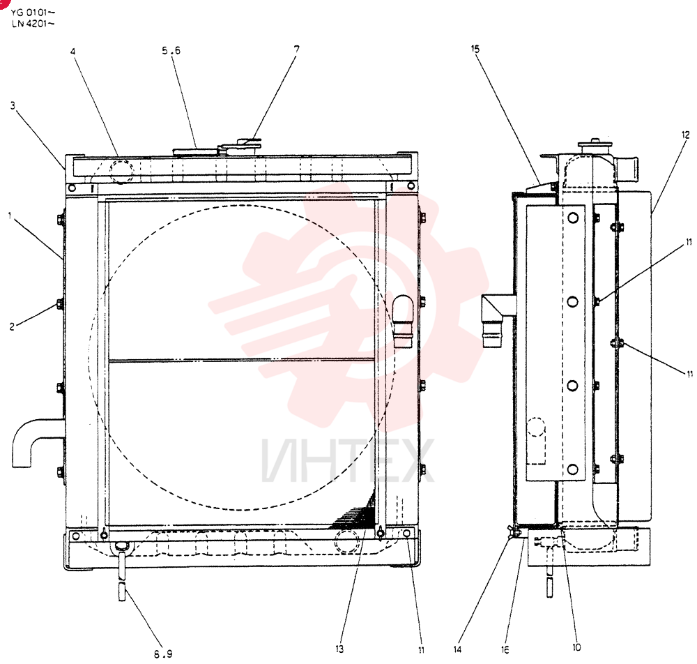Схема (K907C) - EXCAVATOR BTW LN4201 - LN7000 (1/84-12/03) 2452U369F2