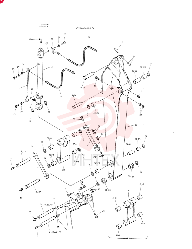 ARM ASSY,2.9M, Serial Range: YG0101--YG0225