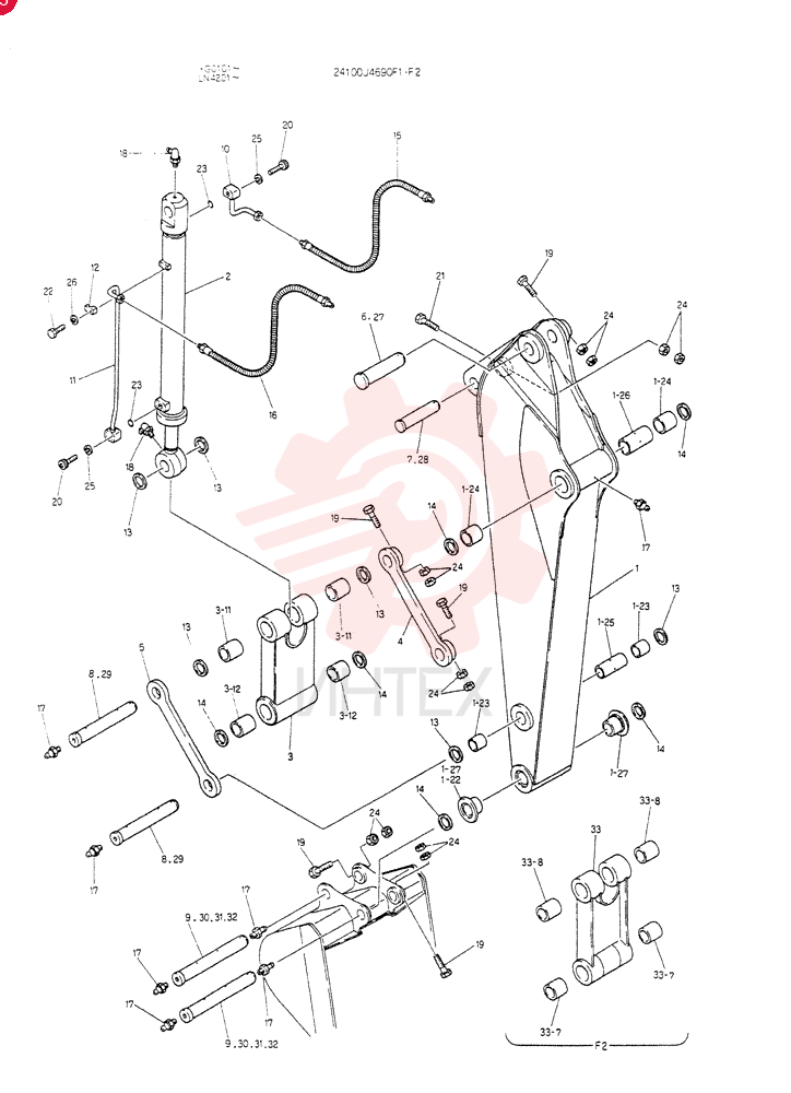 ARM ASSY, Serial Range: YG0101--YG0250