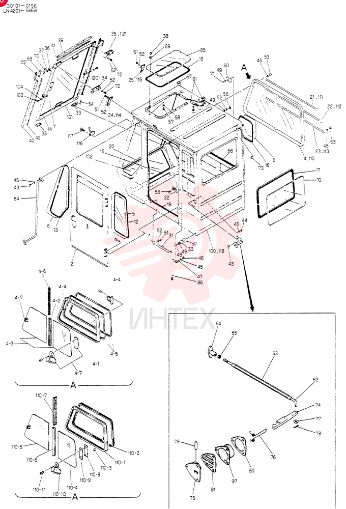 CAB ASSY, Serial Range: LN4201-LN445