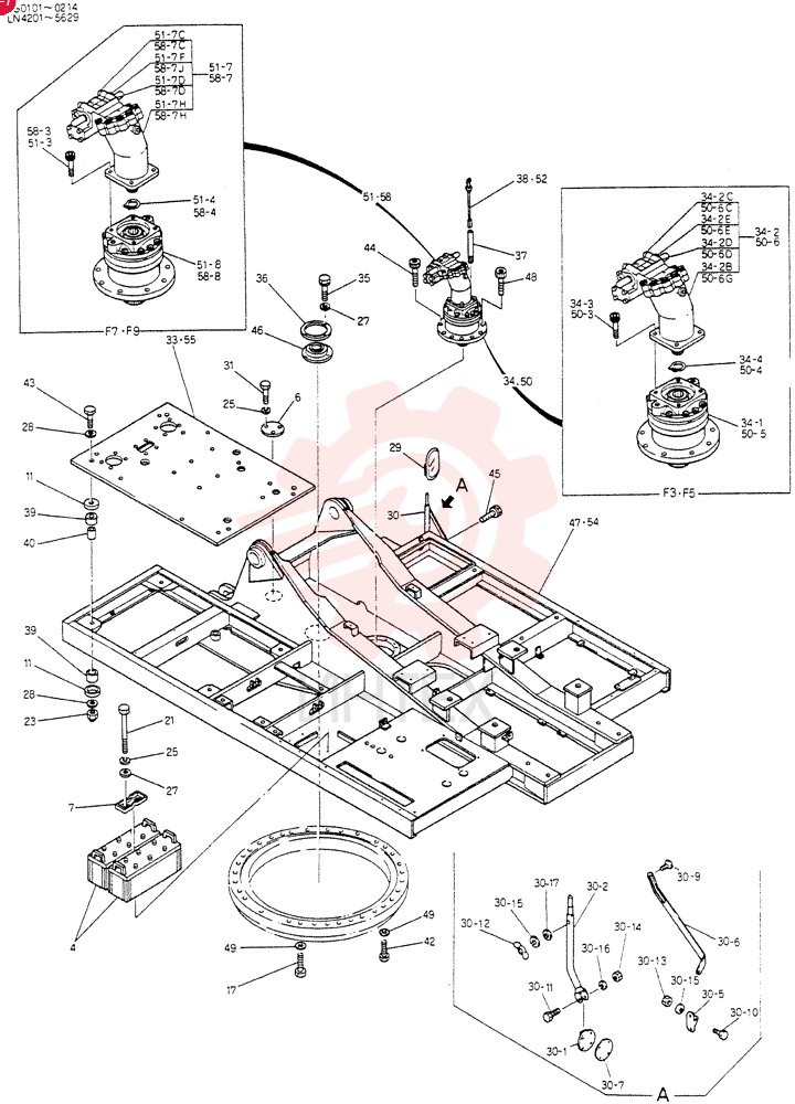 FRAME ASSY, UPP, Serial Range: YG0101-YG0136