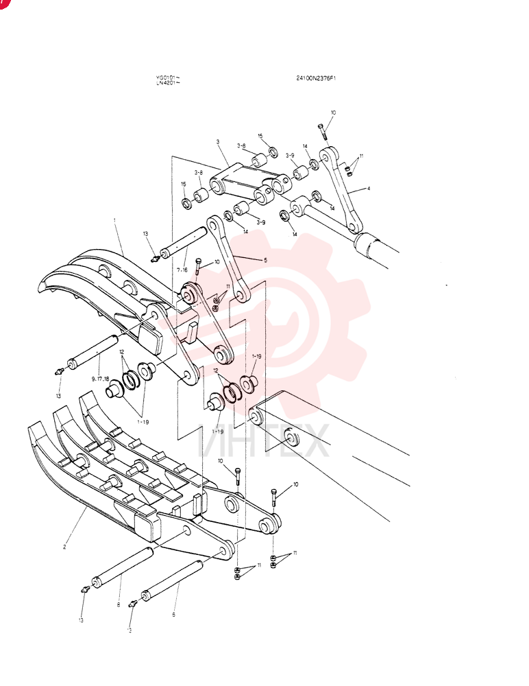 GRAPPLE ASSY. FORK 2410042376F1
