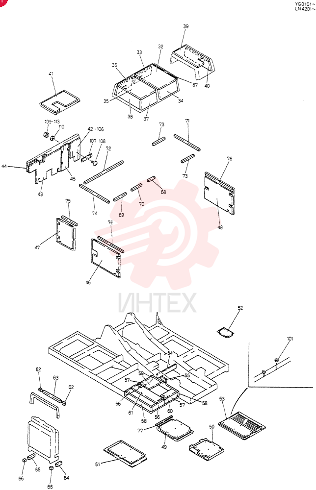 GUARD ASSY, Serial Range: YG0101-YG0196 24100J4872F1 (1)