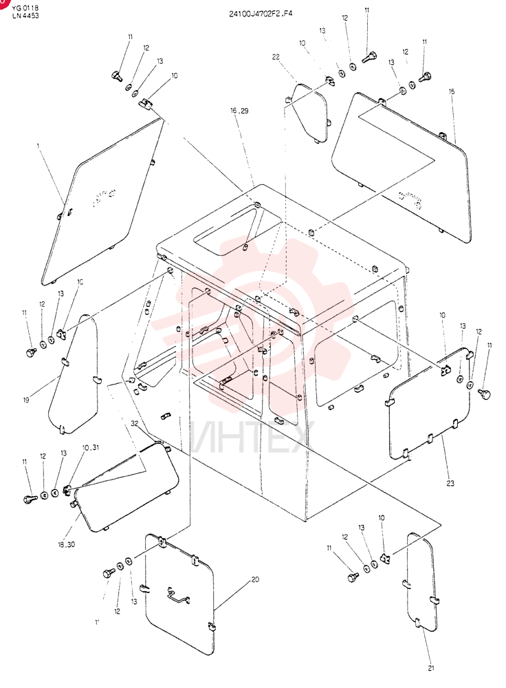 GUARD ASSY, Serial Range: YG0118-YG0196