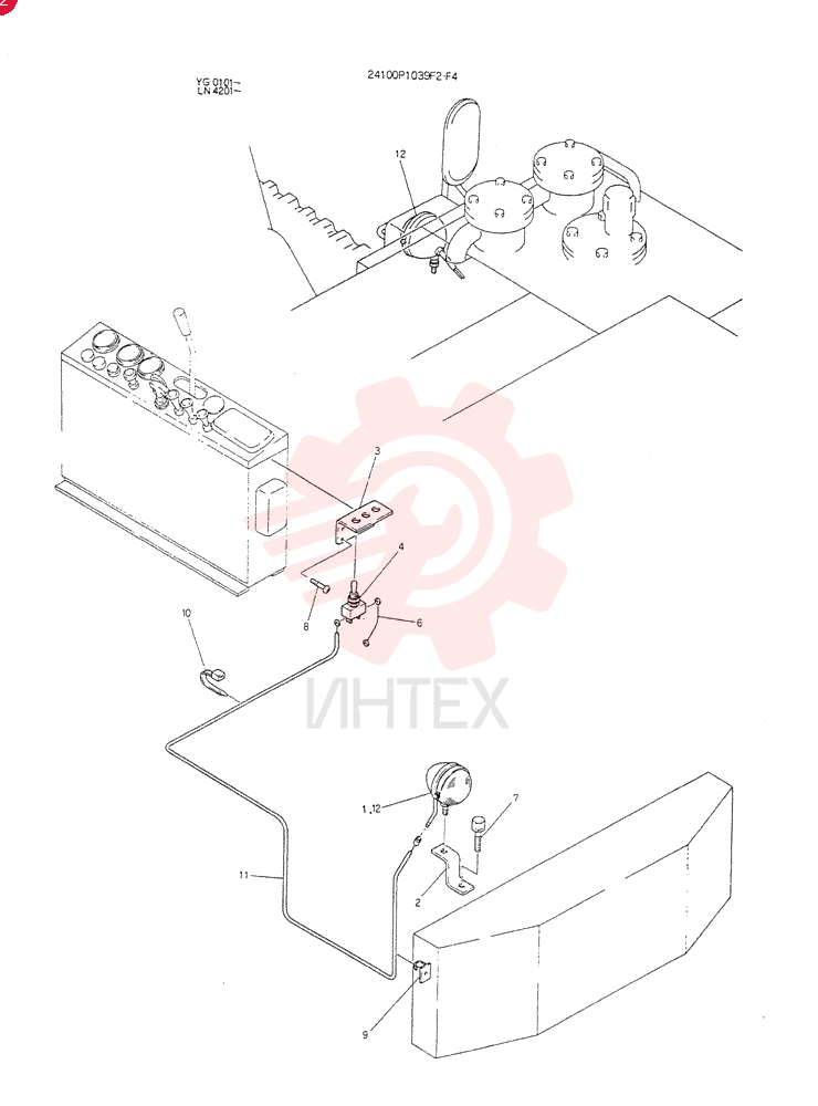 LIGHT, RACK, Serial Range: YG0101-YG0184