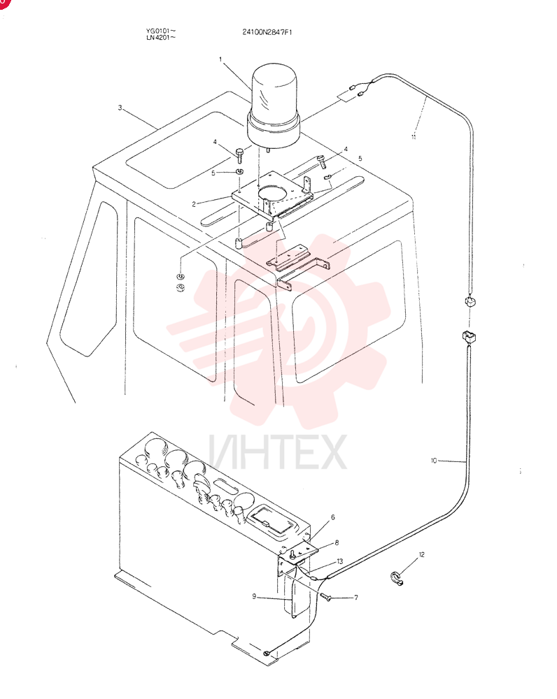 LIGHT, ROTARY 24100N2847F1