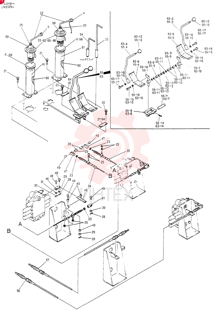 Схема (K907CLC) - EXCAVATOR BTW YG0101 - YG0500 (1/85-12/03) 24100J3651F7