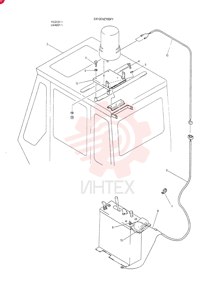 Схема (K907CLC) - EXCAVATOR BTW YG0101 - YG0500 (1/85-12/03) 24100N2799F1
