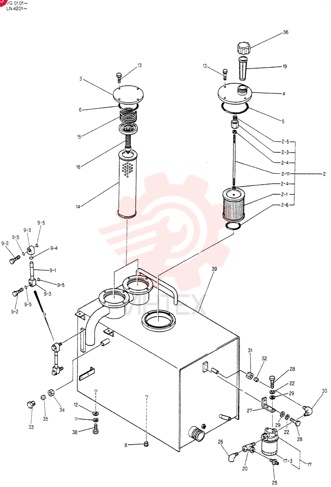 Схема (K907CLC) - EXCAVATOR BTW YG0101 - YG0500 (1/85-12/03) 24100J3646F3