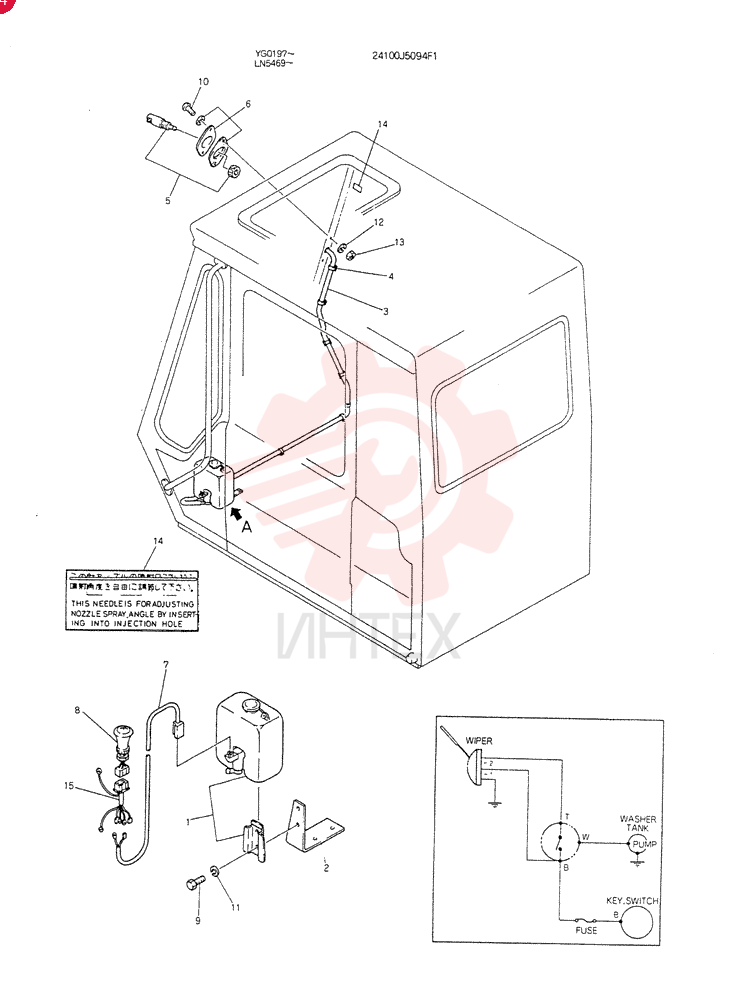Схема (K907CLC) - EXCAVATOR BTW YG0101 - YG0500 (1/85-12/03) 24100J5094F1