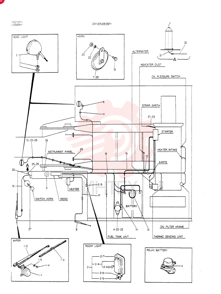 Схема (K907CLC) - EXCAVATOR BTW YG0101 - YG0500 (1/85-12/03) 24100N2835F1