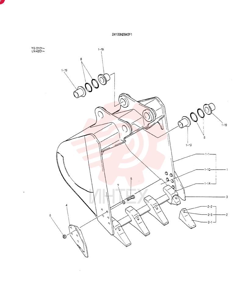 Схема (K907CLC) - EXCAVATOR BTW YG0101 - YG0500 (1/85-12/03) 24100N2842F1