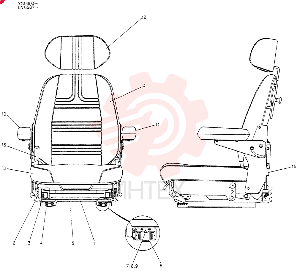 Схема (K907CLC) - EXCAVATOR BTW YG0101 - YG0500 (1/85-12/03) 2448U230F1