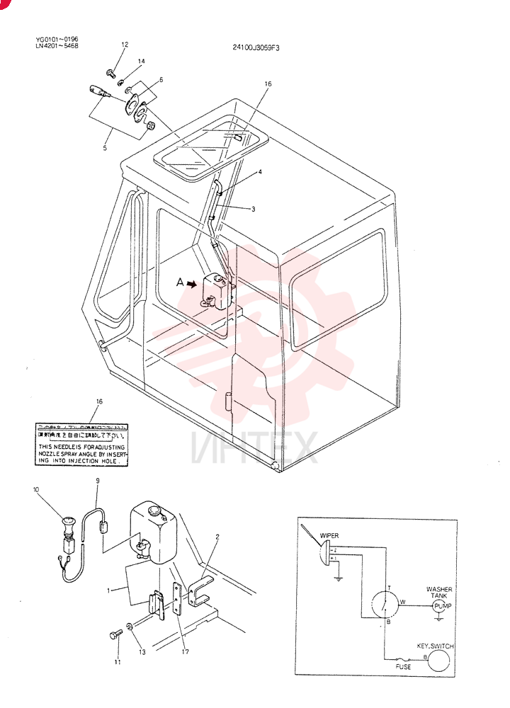 WASHER ASSY, WINDOW 24100J3059F3
