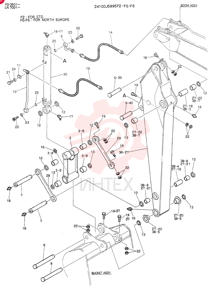 ARM ASSY, Serial Range: YG0501--YG0623 24100J5995F5