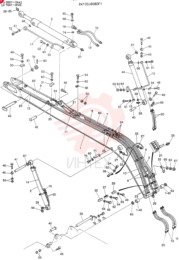 BOOM ASSY 24100J6080F1