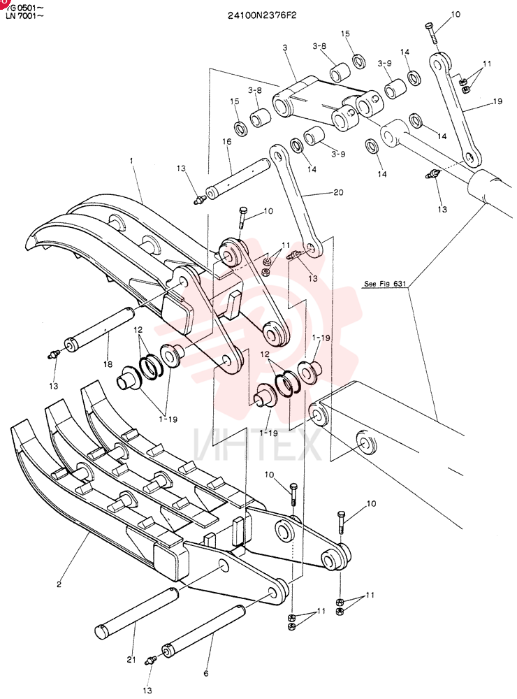 GRAPPLE ASSY, FORK 24100N2376F2