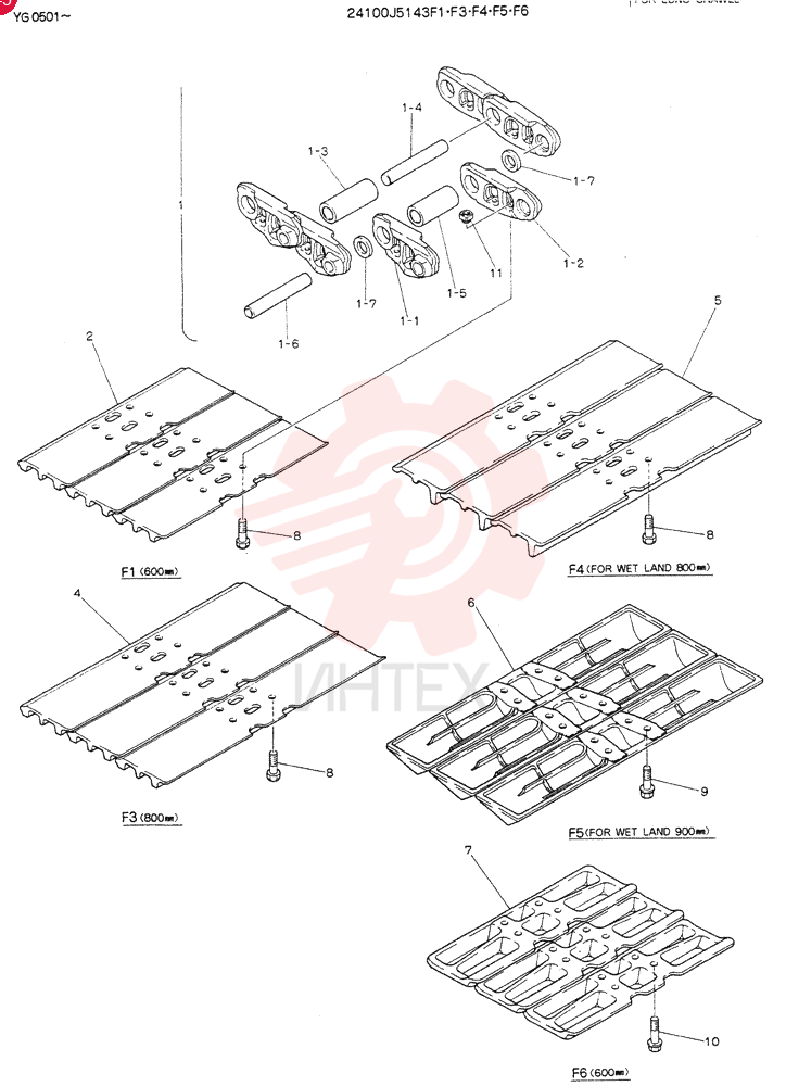 INSTAL, CRAWLER TRACK 24100J5143F1