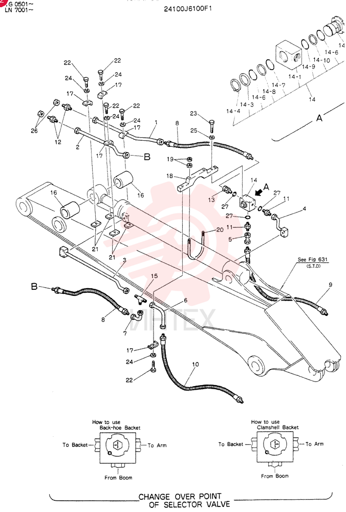 INSTAL HYDR LINES,ARM 24100J6100F1