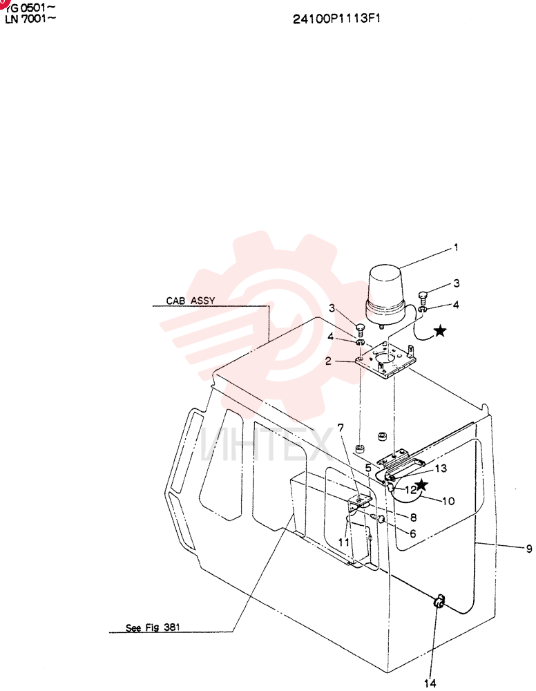 LIGHT ASSY, ROTARY 24100P1113F1