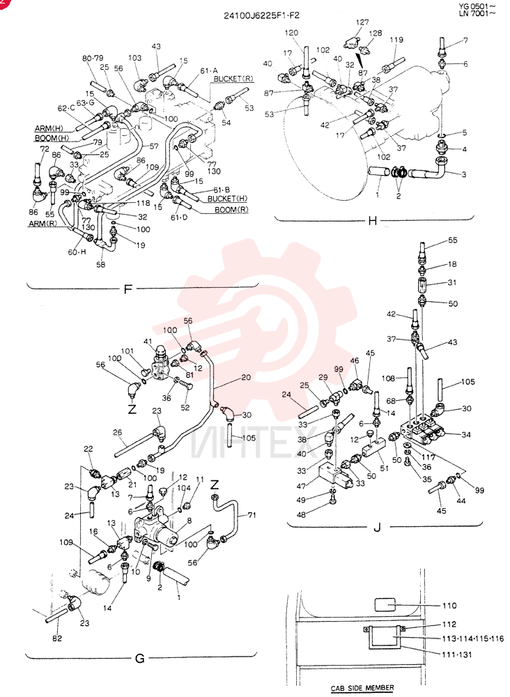 REMOTE-CONTROL ASSY  LN7001-, Serial Range: -LN7168