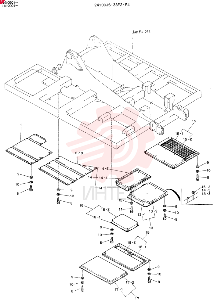 COVER, UNDER, Serial Range: YG0501--0617