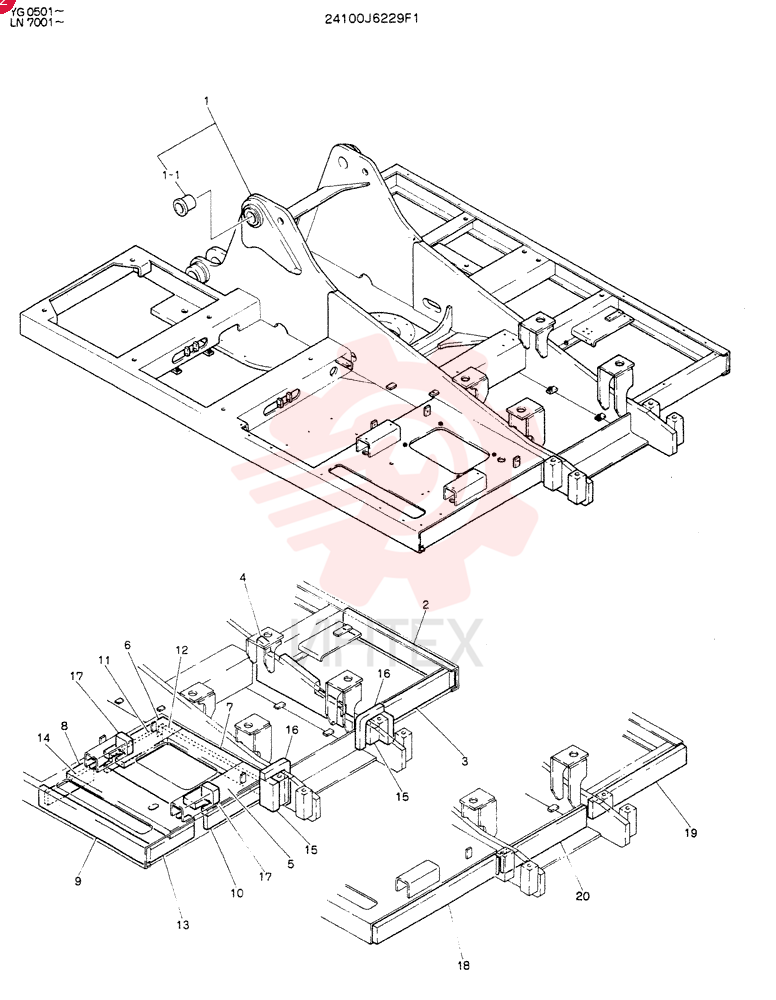 FRAME,UPP 24100J6229F1