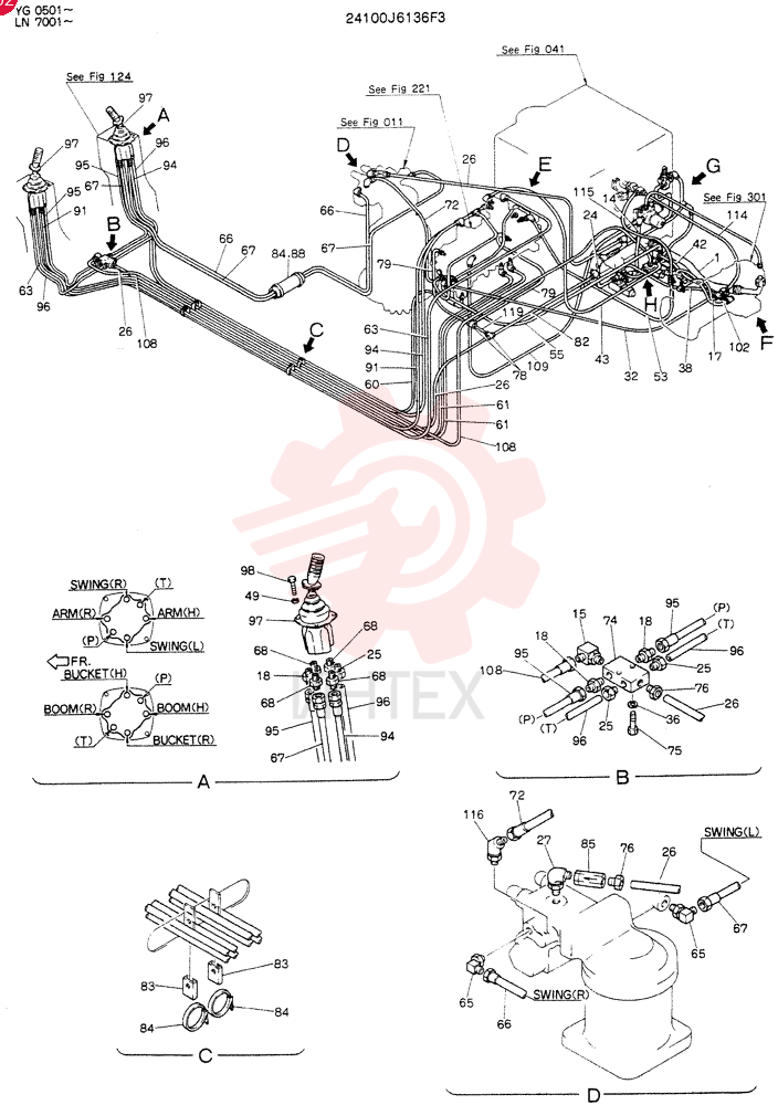 Схема (K907DLC) - EXCAVATOR ASN YG0501 (1/86-12/03) 24100J6136F3 (1)