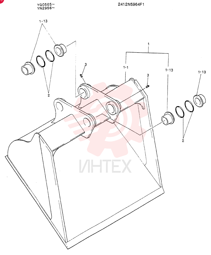 BUCKET ASSY,SCRAPER 24100N5964F1