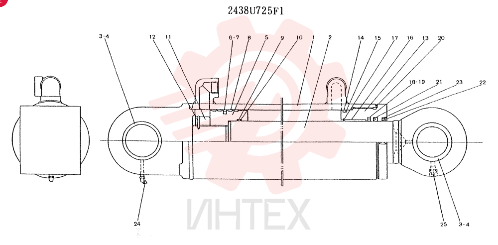 CVLINDER ASSY (CAR DISMANTLE) CONSISTS OF THE FOLLOWING PARTS 2438U725F1
