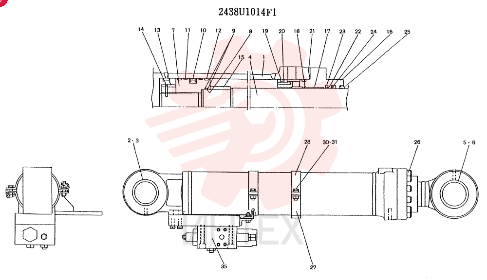 (L.H. BOOM) CONSISTS OF THE FOLLOWING PARTS 2438U1014F1