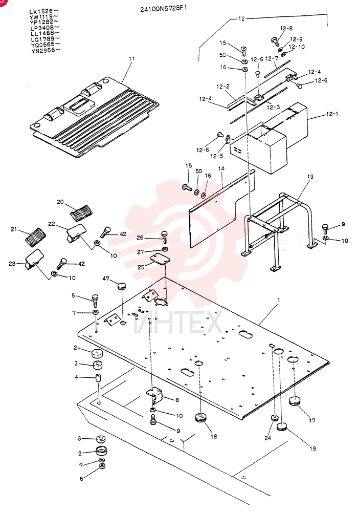PLATE ASSY,FLOOR 24100N5728F1