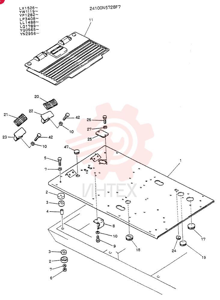 PLATE ASSY,FLOOR 24100N5728F7